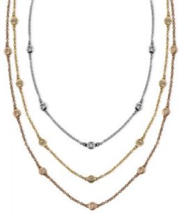 Trio by Effy Collection Diamond Necklace, 14k Rose Gold Diamond 24