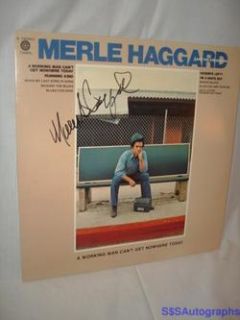 Merle Haggard Signed Country Music Record Album LP wCOA