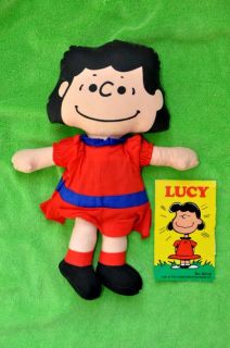 Vintage Peanuts LUCY Plush Doll / 14 tall / w color card / copyright