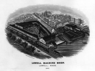 RARE 1881 Lowell MA Elect Light Stock w Lavender Lady