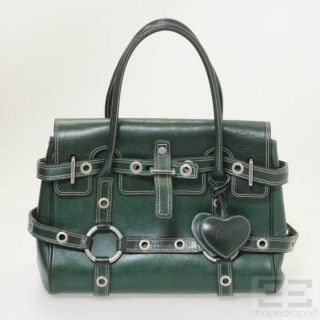 Luella Dark Green Leather Harness Gisele Handbag