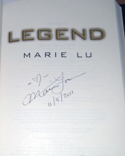 Signed Advanced Copy of Legend by Marie Lu Hardcover