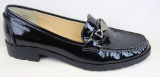77 Anne Klein Lyndsy Black Patent Leather Loafer 7 5M 110