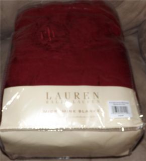 Ralph Lauren Micro Mink Queen or King Blanket New 1st Quality Choose