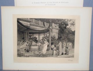 Boulanger Etching 1889 Summer Repast House Lucullus