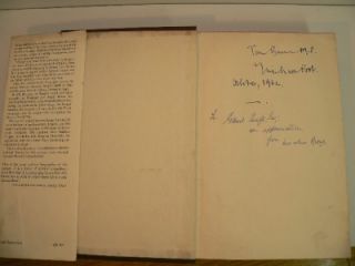 Aneurin Bevan Michael Foot Signed Book Hoc Letter Labour Party Leader