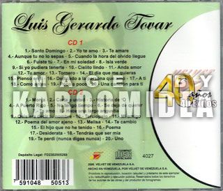 Luis Gerardo Tovar 40 Años 40 Exitos 2 CD s Set New SEALED