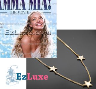 Hollywood Movie Meryl Mamma MIA 3 Star Necklace Silver