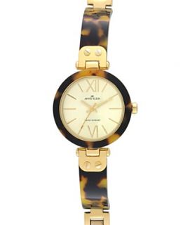 Anne Klein Watch, Womens Gold Tone and Tortoise Plastic Bangle