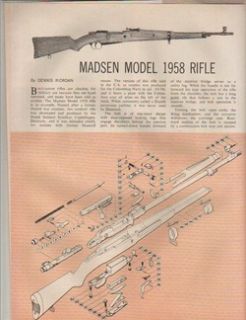 1969 Madsen 50s Article Model 1958 Parts List Ad Rifle