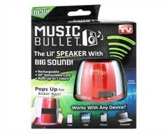 Music Bullet Portable Speaker Big Sound as Seen on TV Works w Any