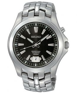 Seiko Watch, Mens Stainless Steel Bracelet 42mm SNQ101   All Watches