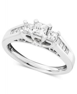 14k White Gold Princess Cut Diamond Ring (1 ct. t.w.)