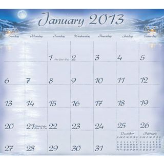 Cabin View 2013 Magnetic Mount Wall Calendar