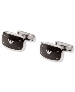 Emporio Armani Cuff Links, Mens Carbon Fiber and Stainless Steel Cuff