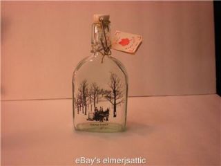 Top Wire Ceramic Empty Maple Syrup Bottle 200 ml Winter Scene