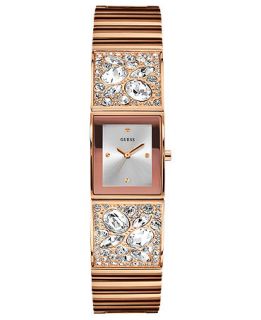GUESS Watch, Womens Rose Gold Tone Stainless Steel Bracelet 24x21mm