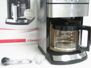 Saeco 12 Cup Automatic Drip Coffee Maker w Burr Grinder