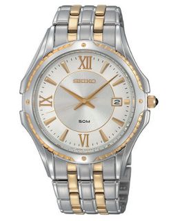 Seiko Watch, Two Tone Stainless Steel Bracelet 40mm SGEE94P9   All