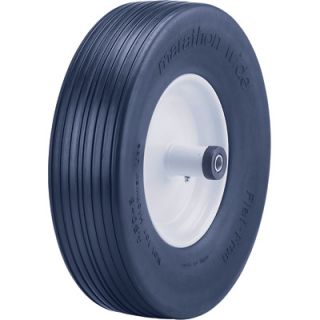 Marathon Tires Flat Free Wide Wheelbarrow Tire 5 8in Bore 4 80 4 00
