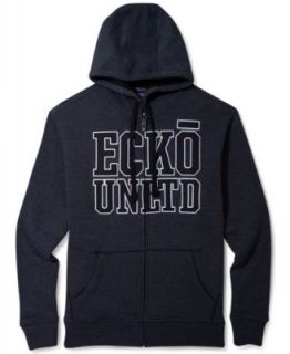 Ecko Unltd Hoodie, Stacked Logo Sherpa Hooded Sweatshirt