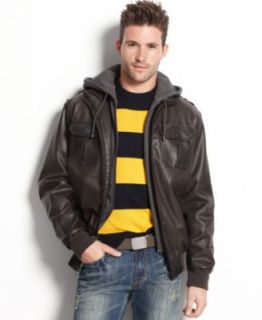 Calvin Klein Jacket, Faux Leather Jacket   Mens Coats & Jackets   