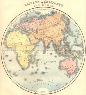 Title of map Eastern Hemisphere or Old World