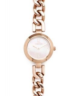 Carolee Watch, Womens Rose Gold tone Stainless Steel Curb Link