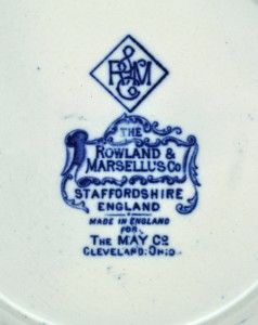Rowland Marcellus Cleveland Oh Souvenir Blue Plate