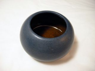 Marblehead Pottery Arts Crafts Blue Glazed Bowl Shape No 5
