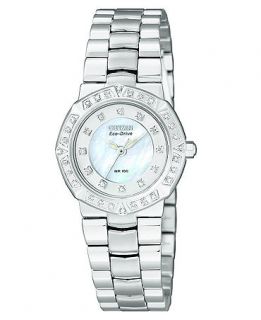 Citizen Watch, Womens Eco Drive Diamond Accent Stainless Steel