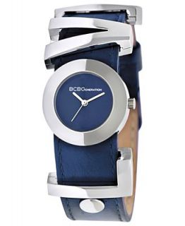 BCBGeneration Watch, Womens Love Charm Navy Leather Strap 27mm GL4177