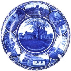 Rowland and Marcellus Valley Forge Souvenir Blue Plate
