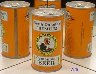 Mandan Morton County Centennial North Dakota Beer s s Can Schell
