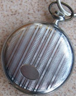 Vintage pocket watch Marconi (Rolex), open face, chromo niquel case