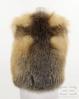  Sorbara Cross Fox Fur Tan Brown Vest