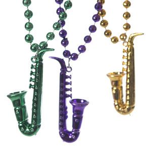 Mardi Gras Saxophone Beads