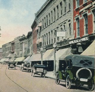 Early Autos Parked on Margaret Street Plattsburg NY