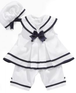 Rare Editions Baby Dress, Baby Girls Nautical Sailor Dress with Hat