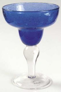 Collection Bubbled Cobalt Blue Margarita Glasses New in Box