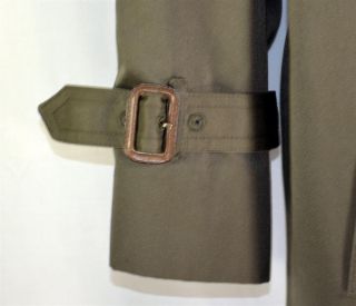 London Fog Olive Green Mens Trench Coat Belted with Removable Lining