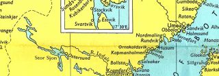  Svalbard White Sea Stockholm Sundsvall Hernosand Limfjord,1971 map