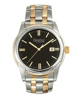 Caravelle by Bulova Watch, Mens Two Tone Stainless Steel Bracelet
