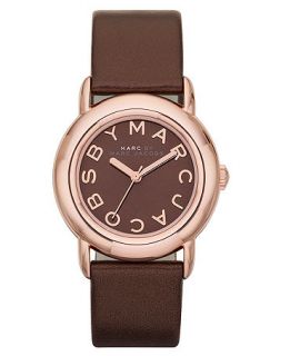 Marc by Marc Jacobs Watch, Womens Brown Leather Strap 33mm MBM8589