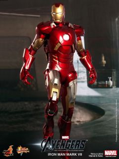Hot Toys The Avengers 2012 Ironman Mark VII Tony Stark Battle Damage