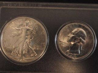 1946s US Coin Set 90 Silver Standing Liberty Quarter Dime Nickel Penny