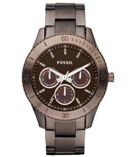 Fossil Watch, Womens Chronograph Stella Brown Ion Plated Stainless