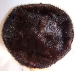 Vintage Leslie James 1960s Dark Brown Sable Mink Fur Russian Style