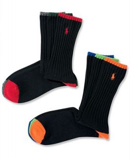 Polo Ralph Lauren Socks, Heel Toe Color Crew Dress Socks