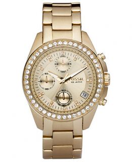Fossil Watch, Womens Decker Gold Tone Stainless Steel Bracelet 38mm